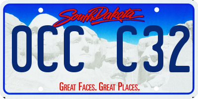SD license plate 0CCC32