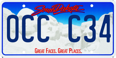 SD license plate 0CCC34