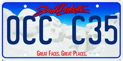 SD license plate 0CCC35