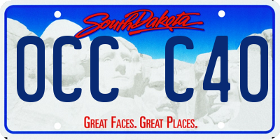 SD license plate 0CCC40