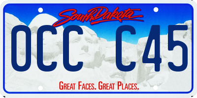 SD license plate 0CCC45