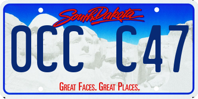 SD license plate 0CCC47