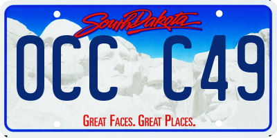 SD license plate 0CCC49
