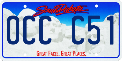 SD license plate 0CCC51