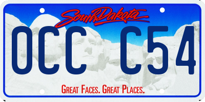 SD license plate 0CCC54