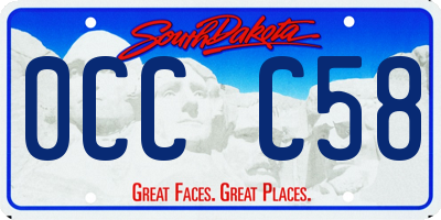 SD license plate 0CCC58