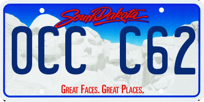 SD license plate 0CCC62