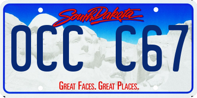 SD license plate 0CCC67