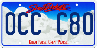SD license plate 0CCC80