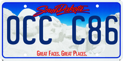 SD license plate 0CCC86