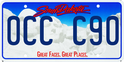 SD license plate 0CCC90