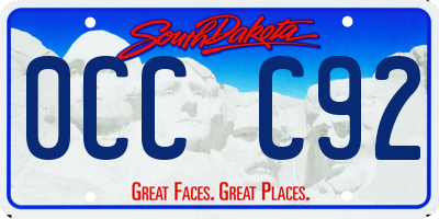 SD license plate 0CCC92
