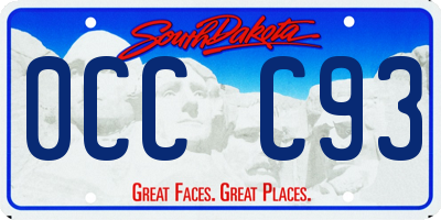 SD license plate 0CCC93