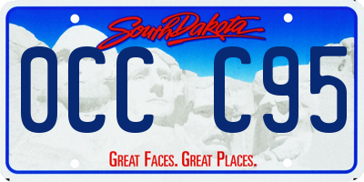 SD license plate 0CCC95