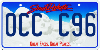 SD license plate 0CCC96