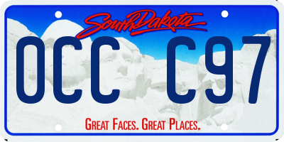 SD license plate 0CCC97