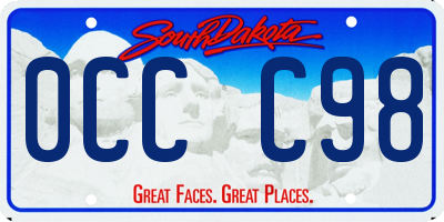 SD license plate 0CCC98