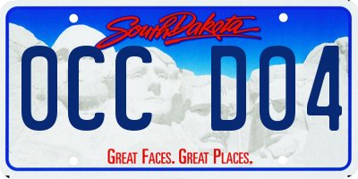 SD license plate 0CCD04