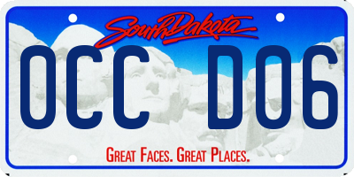 SD license plate 0CCD06