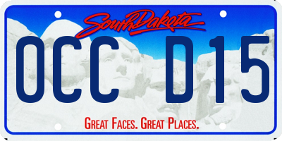 SD license plate 0CCD15