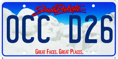 SD license plate 0CCD26