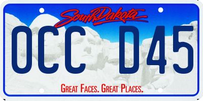 SD license plate 0CCD45