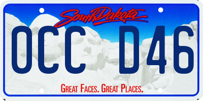 SD license plate 0CCD46
