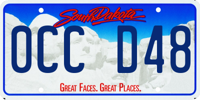 SD license plate 0CCD48