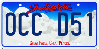 SD license plate 0CCD51