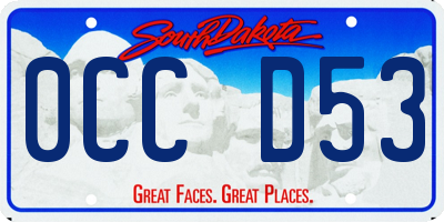 SD license plate 0CCD53