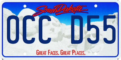SD license plate 0CCD55