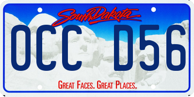 SD license plate 0CCD56