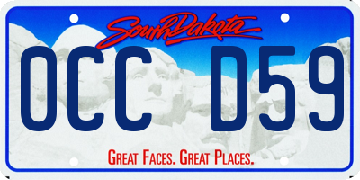 SD license plate 0CCD59