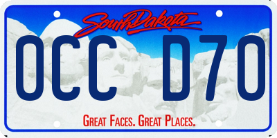 SD license plate 0CCD70