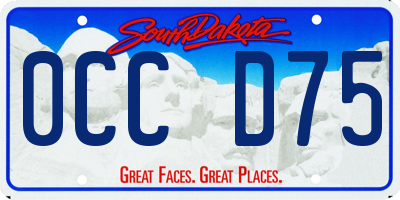 SD license plate 0CCD75