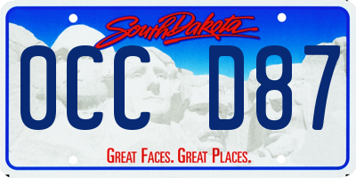SD license plate 0CCD87