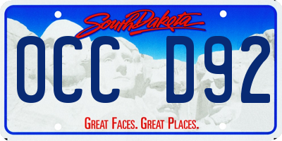 SD license plate 0CCD92