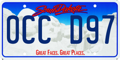 SD license plate 0CCD97