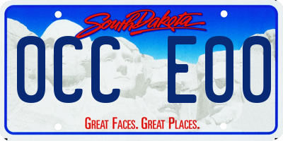 SD license plate 0CCE00