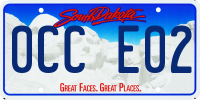SD license plate 0CCE02