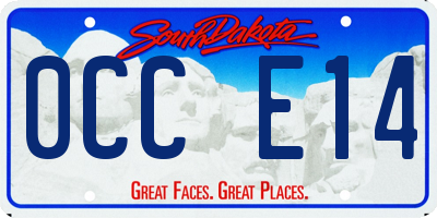 SD license plate 0CCE14