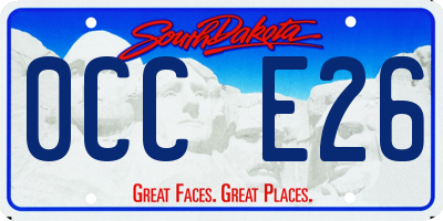 SD license plate 0CCE26