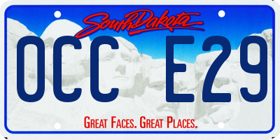 SD license plate 0CCE29