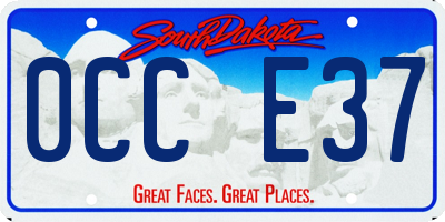 SD license plate 0CCE37