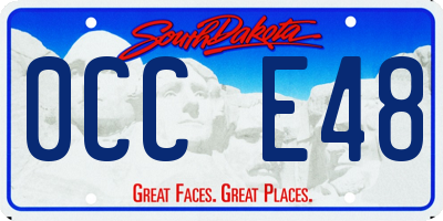 SD license plate 0CCE48