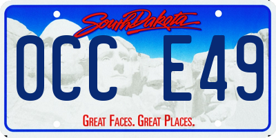 SD license plate 0CCE49