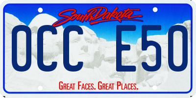 SD license plate 0CCE50