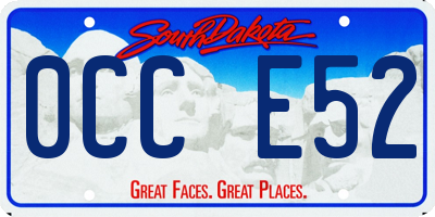 SD license plate 0CCE52