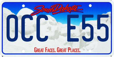 SD license plate 0CCE55