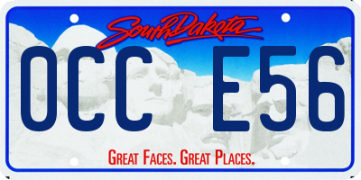 SD license plate 0CCE56
